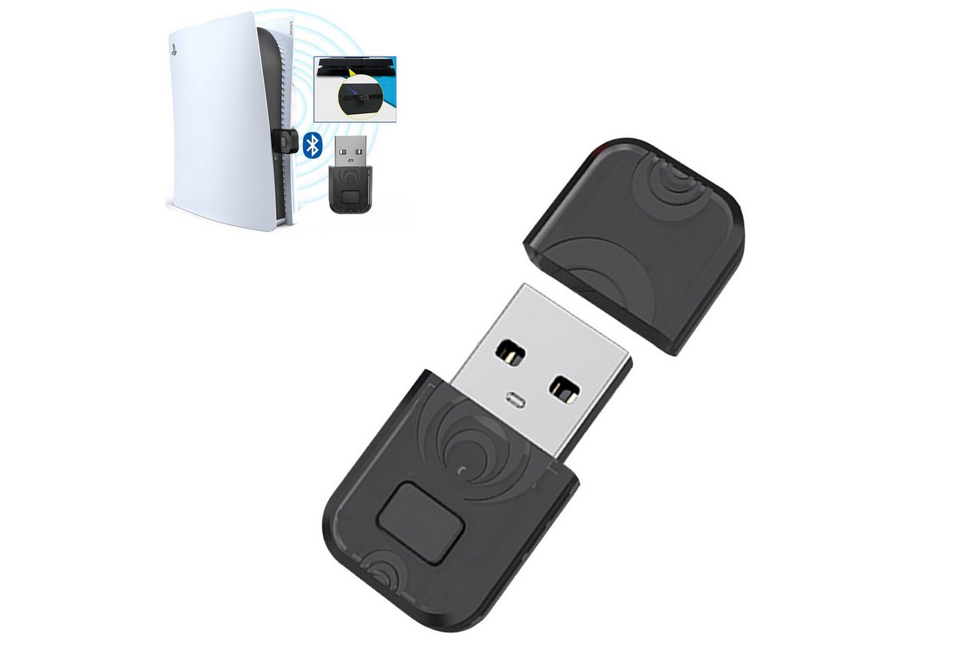 TAMEY Drahtloser Adapter,Bluetooth-Sender,USB-Dongle für PS5/ps4/switch Bluetooth-Adapter, 10 Meter barrierefreie Übertragung von TAMEY