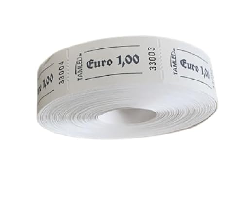 Bonrolle Euro 1,00 weiß - 1000 perforierte Abrisse von TAMLED