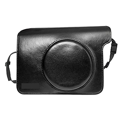 TANZWZGPKE Pu. Ledertasche Schutzabdeckung Schutzabdeckung/Schultergurt Schwarz oder Braun, Instant Print Kamera Fit for Fujifilm InstaIf Breite 300 Kameratasche(schwarz) von TANZWZGPKE