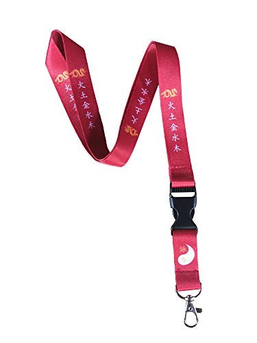 Schlüsselband für Badge Halter Schlüsselanhänger Halskette mit Clip bedrucktem Streifen (Rot) von TAO