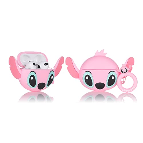 TAOCHEN Hülle für AirPods 3rd Erzeugung Ohrhörer mit Schlüsselschnalle Stoßfester Schutz Cartoon Design Nette Fall Cover Kompatibel mit AirPods 3 von TAOCHEN