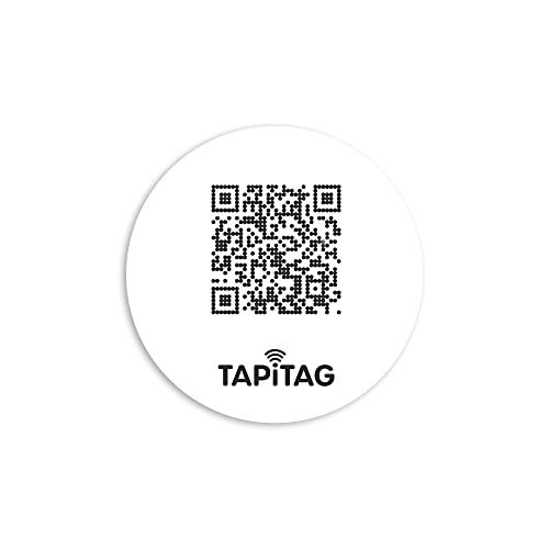 TAPiTAG NFC QR Slim Visitenkarten-Telefontag (weiß) von TAPiTAG
