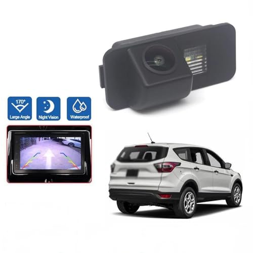 Nachtsicht CCD HD Fisheye Rückansicht Kamera Für Ford Für Escape Für Kuga 2013-2017 Auto Reverse Parkplatz Monitor Nacht Vision Einparkhilfe(Color:Camera Filters) von TARFIC