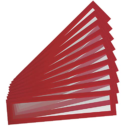 Tarifold Es 195213 - Pack mit 10 magnetischen Bilderrahmen, A4/A3, (55 x 297 mm) Magnet Pro für magnetische Whiteboards, Farbe Rot von Djois