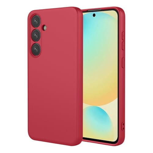 TAUYN Hülle für Samsung Galaxy S24 FE, Weiche TPU Flüssig Silicone Schutzhülle, Ultra-dünn Stoßfest, Anti-Fall, Schlank Rundum-Schutz Handyhüll, Rosso von TAUYN