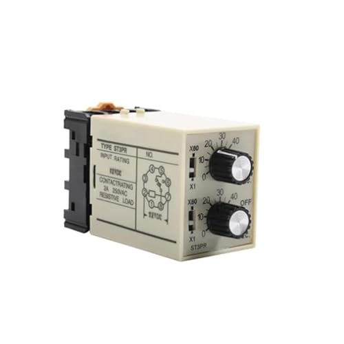 ST3PR electrical time relay Electronic Counter relays digital timer relay with socket base AC 36V 110V 380V 24V 12V Control switch(DC 24V,10s 10min) von TBMRSKKN