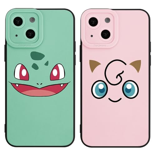 TBNMBGY 2 Stück Schwarz Handyhülle für Samsung Galaxy S25 5G Hülle 6,7",Cartoon Kawaii Anime Muster Manga Design Case Stoßfeste Schutzhülle TPU Cute Silikon Weich Kratzfest Cover Case,Anime von TBNMBGY