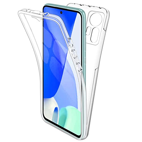 TBOC Hülle kompatibel mit Xiaomi 12 Lite [6.55 Zoll] - Cover [Transparent] Komplett [Silikon TPU] Full Body [360 Grad] Schutzhülle Vorder Hinten Seite Ultra Dünn Handy Anti Fingerabdruck von TBOC