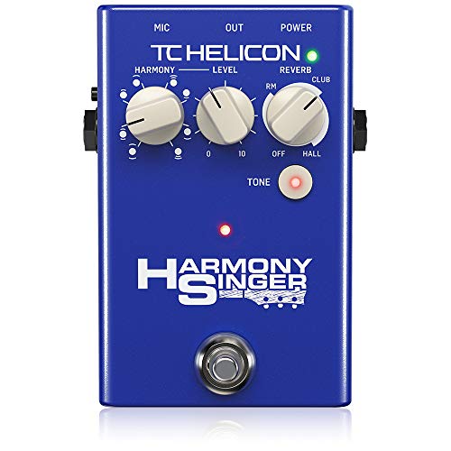 TC Helicon HARMONY SINGER 2 Batteriebetriebener Vocal Effects Stompbox mit gitarrengesteuerter Harmonie, Reverb und Klang von TC Helicon