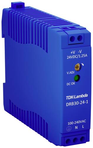 TDK-Lambda DRB30-24-1 Hutschienen-Netzteil (DIN-Rail) 24 V/DC 1.25A 30W Anzahl Ausgänge:1 x Inhalt von TDK-LAMBDA