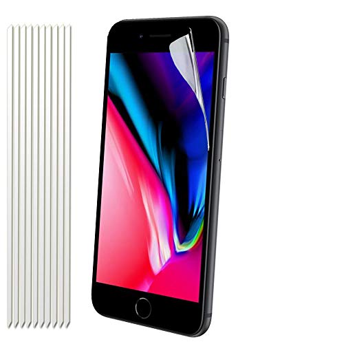 TECHGEAR [10 Stück Displayschutz für iPhone 8 Plus, iPhone 7 Plus 5,5 zoll - Ultra Klare Schutzfolie für iPhone 8 Plus / 7 Plus - mit Reinigungstuch + Applikationskarte von TECHGEAR