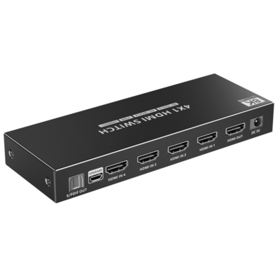 Techly 4x1 HDMI 2.1 8K 3D Switch -- mit optischen SPDIF von TECHLY