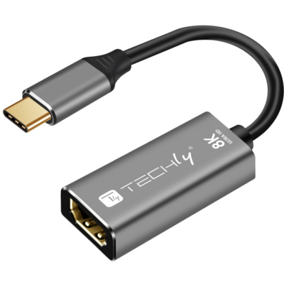 Techly USB-C 3.2 auf HDMI 2.1 Adapter -- 8K@60Hz 15 cm von TECHLY