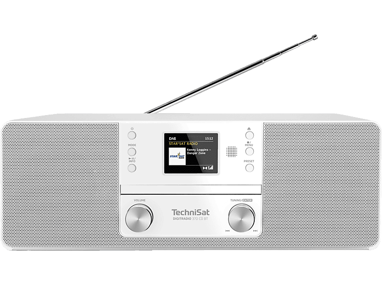 TECHNISAT DIGITRADIO 370 CD BT DAB+ Radio, DAB, DAB+, AM, FM, Bluetooth, Weiß von TECHNISAT