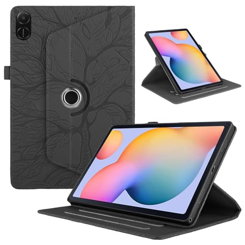 TEDTIKJT Tablet Hülle für Honor Pad X8a 11" 2024 PU Leder 360°Drehbar Multi-Winkel Ständer Baum Flip Schutzhülle Honor Pad X8a 11" Schutzhülle, Schwarz von TEDTIKJT