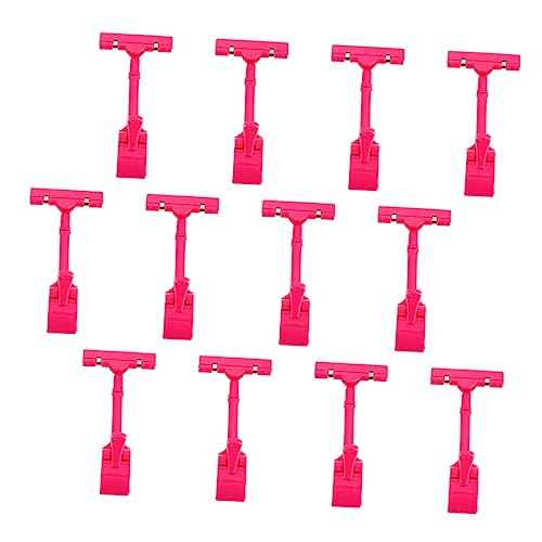 TEHAUX 12 Stück Preisschildhalter preisschilder halter doppelklemme kunstoffclips Einzelhändler Karten-Clip Warenschildclip aus Kunststoff Büroklammern unterschreiben Plastik Rosy TEHAUX 12 Stück Preisschildhalter preisschilder halter doppelklemme kunstoffclips Einzelhändler Karten-Clip Warenschildclip aus Kunststoff Büroklammern unterschreiben Plastik Rosy von TEHAUX