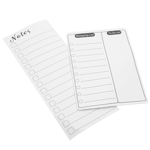 TEHAUX 2St Wiederbeschreibbares Nachrichtenbrett Message Board Magnetisches Planungs-Whiteboard kühlschrankorginizer kühlschrank planer merkliste Tafel Küchenerinnerung Film löschen Weiß von TEHAUX