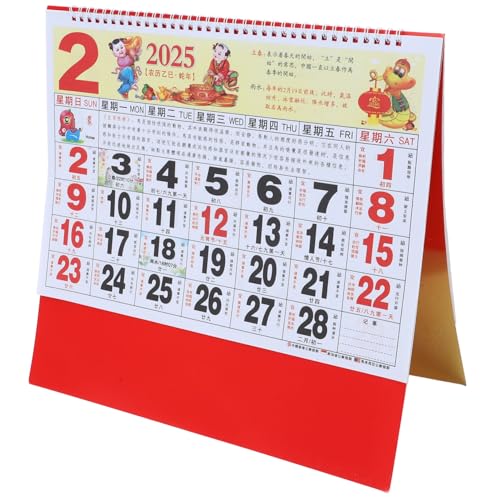 TEHAUX Chinesischer Wandkalender 2025, Jahr Der Schlange, Kalender, Sternzeichen, Jährlicher Wandplaner, Hängekalender Für Büro, Zuhause, Schule von TEHAUX