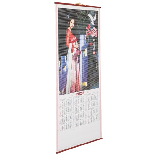 TEHAUX Chinesischer Wandkalender 2025: Jahr Der Schlange Mondkalender Feng-Shui- Monatlicher Wandplaner Für Frühlingsfest Heimbüro-Dekoration von TEHAUX