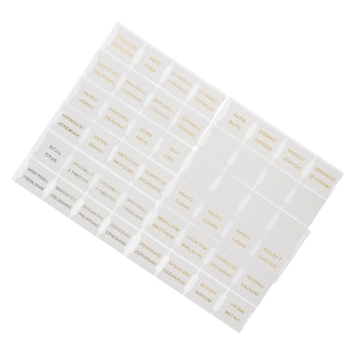 TEHAUX Hochwertige 10er Set Bibelindex Tabs Aus Praktische Elegante Und Handliche Bibelmarkierungen Für Effektives Bibelstudium 66 Index Tabs + 14 Leere Tabs von TEHAUX