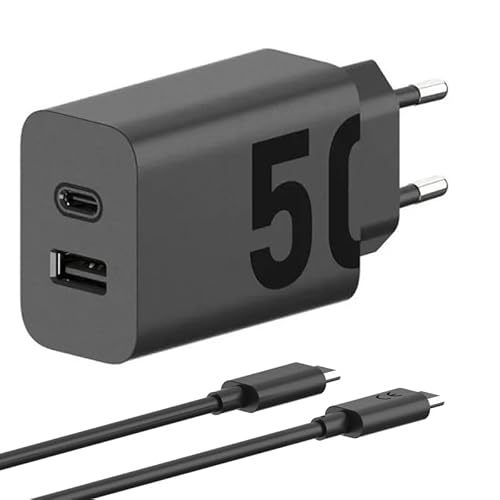 50W Dual USB C Ladegerät für Original Motorola MC-507 Netzteil 6.5A USB C Ladekabel Datenkabel Adapter Stecker Netzteil für Motorola Edge Moto Lenovo Smartphone Laptop Universal Ladegerät von TELEFONMAX