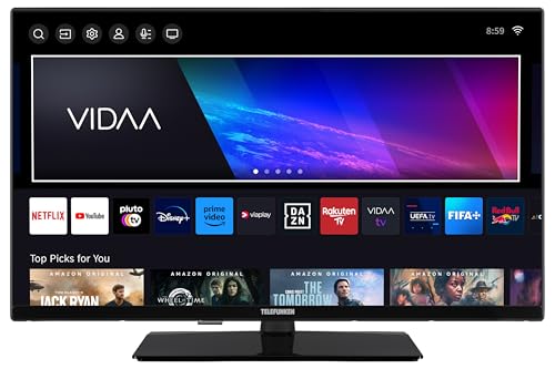 Telefunken Fernseher 32 Zoll Smart TV VIDAA XH32VP750M - HD-Ready Fernseher, HDR TV mit integriertem Triple-Tuner, LED TV schwarz von TELEFUNKEN