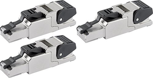 Telegärtner J00026A2000 feldkonfektionierbarer RJ45-Stecker für AWG24/1-AWG22/1, AWG27/7-AWG22/7 (3 Sätze) von TELEGARTNER