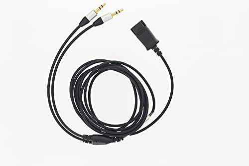 TELLUR Adapterkabel QD auf 2 x Jack 3,5 mm für Headset Voice 510N/520N, 2,2 m Lang von TELLUR