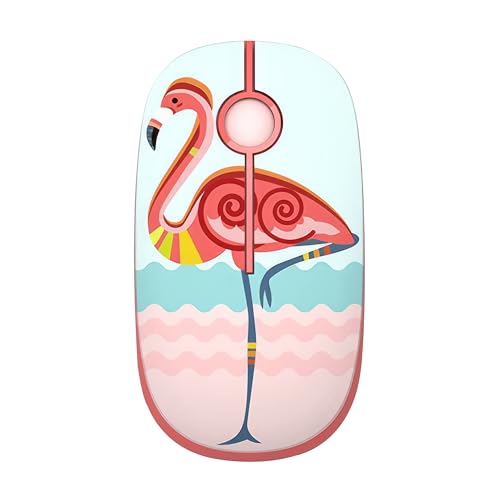 TELLUR Kabellose Maus mit Nano USB 2,4GHz Empfänger, Kabellose Maus mit Lautlosem Klicken, 1600 DPI, 3 Tasten, Plug & Play Wireless Mouse, Schlankes und Leichtes Design zum Tragen (Flamingo) von TELLUR
