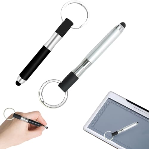 2 Stück Touchscreen Stift,Mini Kugelschreiber,Kugelschreiber mit Touchpen,Handystift,Touch Pen,Stift für Handy,Geeignet für Alle Smartphones Handys Tablets mit Kapazitivem Touchscreen von TENGEE