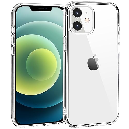 TENOC Handyhülle Kompatibel für iPhone 12 & iPhone 12 Pro, Clear Case Vergilbungsfrei Stoßfest Schutzhülle Bumper Slim Cover für 6,1 Zoll von TENOC