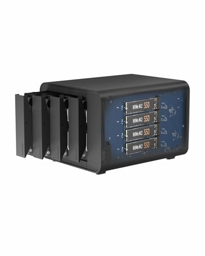 TERRAMASTER D8 Hybrid HDD NVMe Gehäuse USB 3.2 Gen 2 10Gbps Typ C 8Bay USB Storage Unterstützt RAID 0/1/Einzel/JBOD Exklusiv 2+6 RAID Hybrid Disk Array (Diskless) von TERRAMASTER