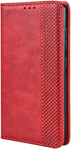 TEYYOS Leder Folio Hülle für Samsung Galaxy A14 5G, Premium Flip Wallet Tasche mit Kartensteckplätzen, PU/TPU Lederhülle Handyhülle Schutzhülle - Rot von TEYYOS