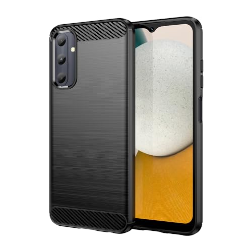 TEYYOS Silikon Faser Hülle für Samsung Galaxy A05s, Schutzhülle TPU Faser Zeichnen Handyhülle mit Stoßfest Bumper Armor, Case Cover - Schwarz von TEYYOS