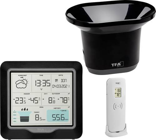 TFA Dostmann RAIN PRO 35.1160.01 Funk-Wetterstation Vorhersage für 12 bis 24 Stunden Anzahl Sensore von TFA Dostmann