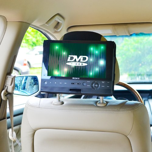 Auto Kopfstützenhalterung für Drehgelenk & Flip 10 Zoll DVD-Player Kfz Halterung Kopfstütze - von TFY, schwarz von TFY