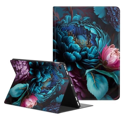 Kompatibel mit Apple iPad Air 5. Generation (2022)/Air 4. Generation (2020) 10,9 Zoll Slim Folio Schutzhülle mit Ständer, hübsche bunte Fantasy-Blumen von TGABORFU