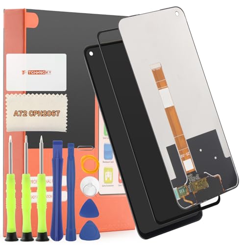 TGHongKy Display für Oppo A72 Bildschirm Ersatz für Oppo A72 CPH2067 LCD Ersatz Sensor Glas Touchscreen-Digitalisierer Panel Assembly mit Reparaturwerkzeug - [Schwarz] von TGHongKy