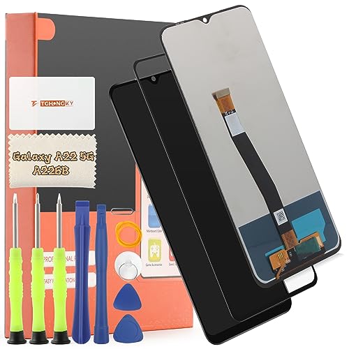 TGHongKy Display für Samsung Galaxy A22 5G Bildschirm Ersatz für Galaxy A22 5G A226B LCD Ersatz Sensor Glas Touchscreen-Digitalisierer Panel Assembly mit Reparaturwerkzeug - [Schwarz] von TGHongKy