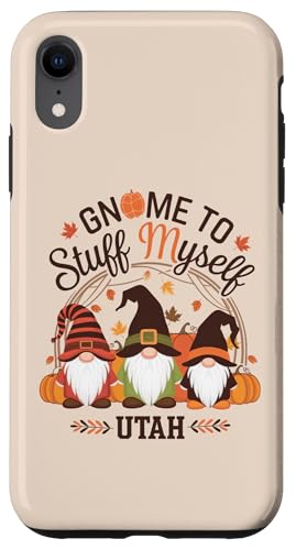 Hülle für iPhone XR Gnome To Stuff Myself Utah Thanksgiving Herbst von THANKSGIVING GNOMES FALL SEASON States