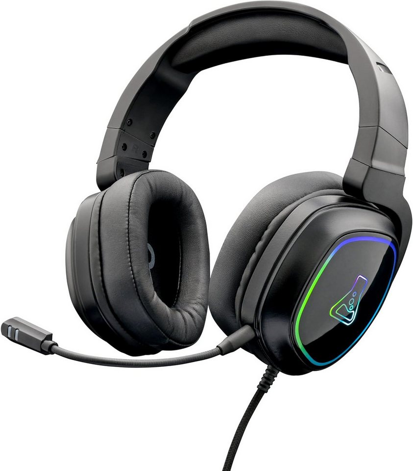 THE G-LAB Gaming-Headset (Das ergonomisch gestaltete, Mit Kabel, mit abnehmbarem Mikrofon, mit LED Licht,Kabel Stereo Sound Bass 3.5mm) von THE G-LAB