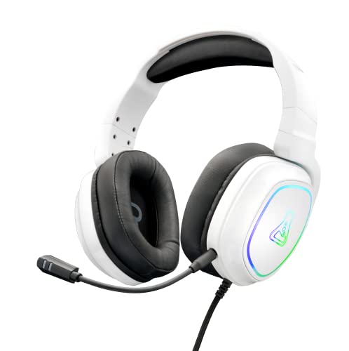THE G-LAB - Korp Radium Gaming Headset mit abnehmbarem Mikrofon, Gaming Kopfhörer mit LED Licht, Gaming Kopfhörer mit Kabel Stereo Sound Bass 3.5mm, Kompatibel mit PS4/PS5/Xbox/Switch/PC von THE G-LAB