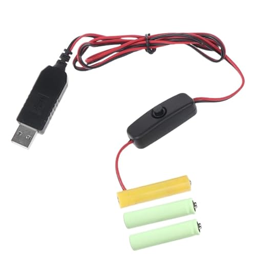 4,5 V AAA Dummy-Batterieadapter USB-Stromversorgungskabel Ersetzen Sie 3x1,5 V AAA-Batterie von THINCAN