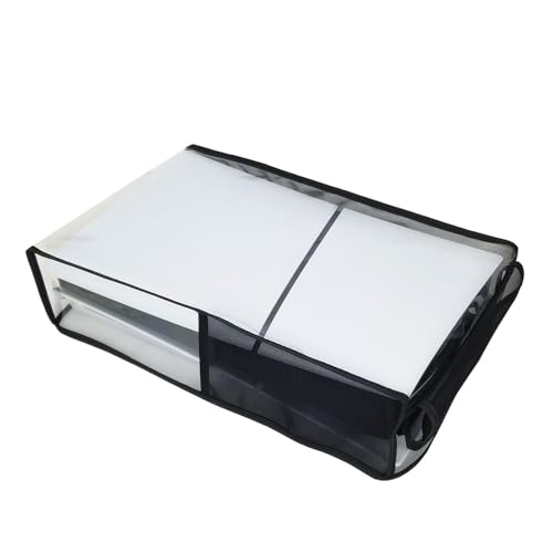 Konsole Staubschutzhülle Kompatibel für PS5 Slim, Staubdichte Abdeckung Case Sleeve Filter Shell Weiche Staubschutzhülle für Spielekonsole (nur Gehäuse) (Horizontal Transparentes TPU) von THLMT