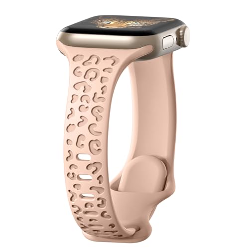 Sport Armband mit Leoparden-Gravur,kompatibel mit Apple Watch Armband 40mm 41mm 44mm 38mm 42mm 45mm 49mm Damen,Schlankes Weiches Silikon Ersatz Armband für iWatch SE Ultra Series 9 8 7 6 5 4 3 2 1 Sport Armband mit Leoparden-Gravur,kompatibel mit Apple Watch Armband 40mm 41mm 44mm 38mm 42mm 45mm 49mm Damen,Schlankes Weiches Silikon Ersatz Armband für iWatch SE Ultra Series 9 8 7 6 5 4 3 2 1 von THREE PEACHES