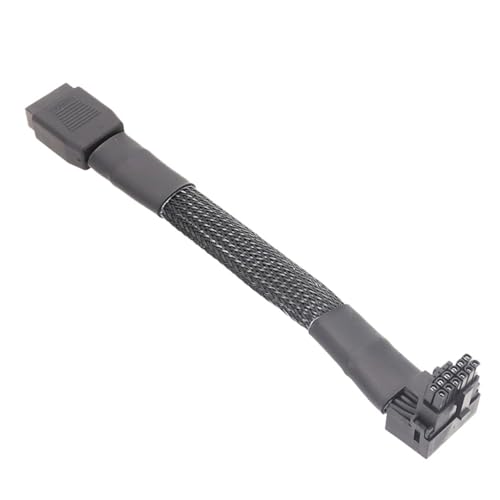 TIANQUXNGI PCIe5.0 2VHPWR 16Pin 600W rechtwinkliges Kabel Grafikkartenadapter mit rechtwinkligen Designs für einfache Installation von TIANQUXNGI