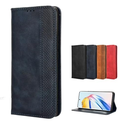 TIANYUE Ledertasche für Blackview Wave 8C Hülle Klappbar, Flip Wallet Hülle mit Kreditkarten Standfunktion, Vintage PU Leder Hülle für Blackview Wave 8C-Blau von TIANYUE