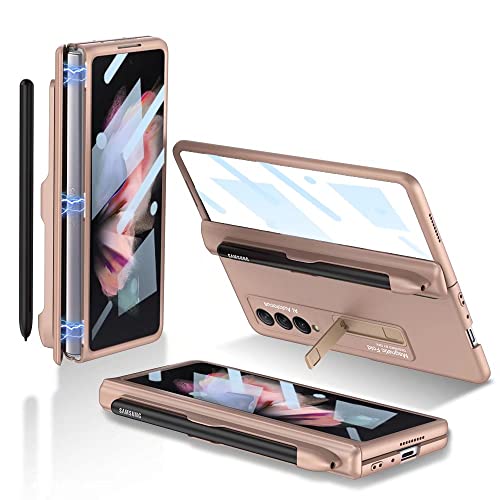 TIANYUE Samsung Galaxy Z Fold 3 Hülle, Aufklappbare All-Inclusive Z Fold 3 Hüllen mit S Pen Halter für Galaxy Z Fold 3 5G Hülle von TIANYUE