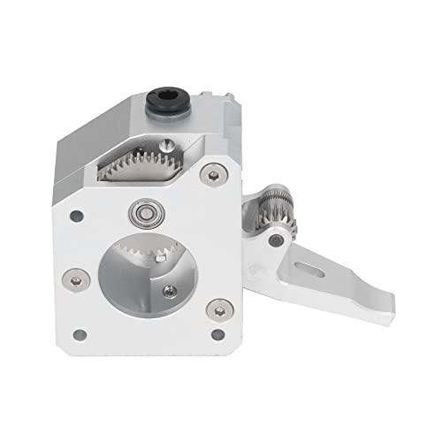 3D-Drucker-Extruder, Metall Silber Dual Gear Extruder Mk8 3D-Drucker-Zubehör Ersatzteil mit Teilesatz für Prusa I3 Mk3 für Verschiedene Filamenttypen (Linke Hand) von TIKATARER