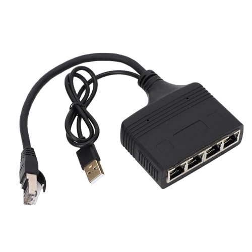 Ethernet-Splitter 1 Bis 4, Gigabit-Ethernet-Splitter 1 in 4 Out, Ethernet-Port-Splitter, Heim-Ethernet-Switch, 1000 Mbit/s, RJ45-Kabel, Netzwerk-Splitter-Adapter für Ethernet-Splitter 1 Bis 4, Gigabit-Ethernet-Splitter 1 in 4 Out, Ethernet-Port-Splitter, Heim-Ethernet-Switch, 1000 Mbit/s, RJ45-Kabel, Netzwerk-Splitter-Adapter für von TIKATARER